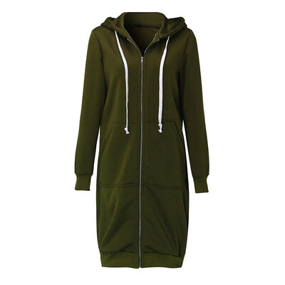 

Women Long Sleeve Zip Up Hooded Hoodie Jacket Jumper Cardigan Coat Plus Size