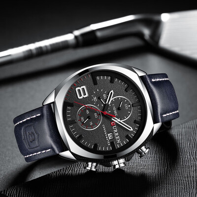 

Gobestart Waterproof Large Dial Watch Mens Casual Fashion Leather Belt Large Dial Watch