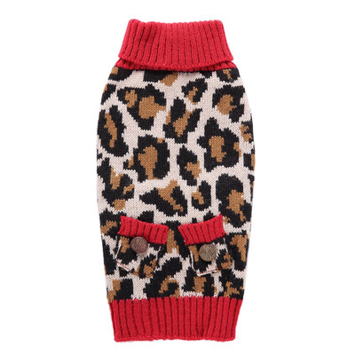 

Pet Dog Clothes Big Dog Golden Retriever Dog Teddy Small Dog Leopard Sweater Style Autumn&Winter