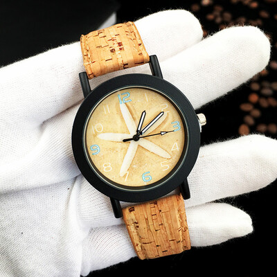

Explosion models European&American flower surface wood grain turntable watch retro striped pattern leather watch