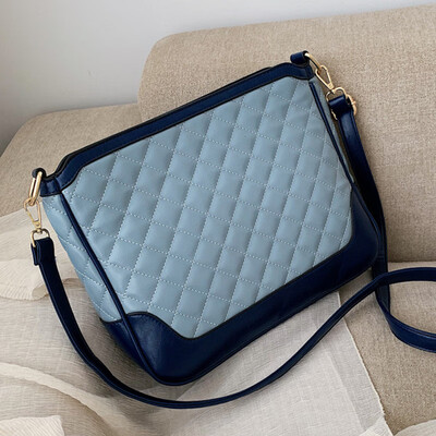 

Korean version of the big bag 2019 new diamond chain shoulder bag fashion Joker large capacity slung bucket bag