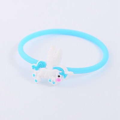 

Children Lovely Unicorn Silicone Rubber Bracelets Kids Gift Party Color