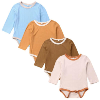 

Newborn Baby Boys Girls Long Sleeve Romper Jumpsuit Bodysuit Outfits Clothes US