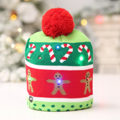 

Gobestart Kids Adult LED Light Christmas Hat Santa Claus Reindeer Snowman Xmas Gifts Cap