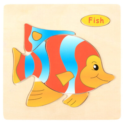 

Gotoamei Wooden Puzzle Educational Developmental Baby Kids Training Toy