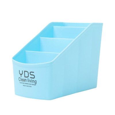 

Nordic Color Four Grids Storage Box Plastic Desk Desktop Office Pen Pencil Holder Makeup Storage Washroom Wash Basin Tray Gut