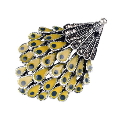 

Womens Brooches Retro Dripping Oil Animal Shape Brooch Rhinestone Alloy Pins Clothes Decoration