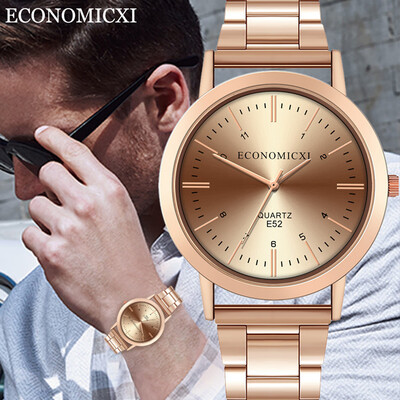 

Gobestart Luxury Mens Quartz Sport Stainless Steel Dial Band Wrist Watch
