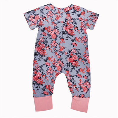 

Infant Baby Girls Romper Jumpsuit Playsuit Floral Cotton Clothes Outfits Set AU