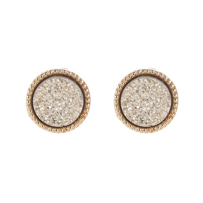 

In 2019 the latest design creative geometric round mineral face earrings generous&simple earrings gifts for women