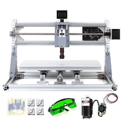 

CNC3018 DIY CNC Router Kit 2-in-1 Mini Laser Engraving Machine GRBL Control 3 Axis for PCB PVC Plastic Acrylic Wood Carving Millin