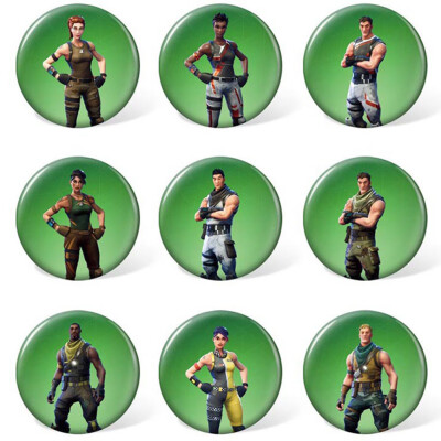 

Fortnite Fashion Delicate Pin Brooch Tinplate Gift for Teen Adults Fans - 9PCS