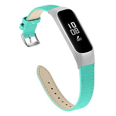 

ECSEM Metal Frame Leather Strap for Samsung Galaxy fit-e SM-R375 Smart Watch Bands for Kids Women Men