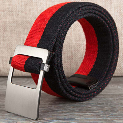 

Canvas belt fashion stripe canvas Alloy buckle Men belt trend casual Men&Women sport cowboy pants belt 110-140cm