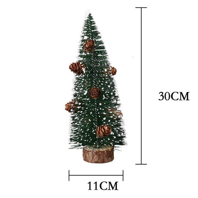 

Siaonvr Mini Pine Needle Christmas Tree Party Decoration Flocking Sticky White Snow Tree
