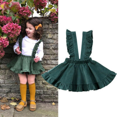 

UK Kids Baby Girls Dress Tops Tutu Skirt Suspender Wedding Party Outfits Clothes