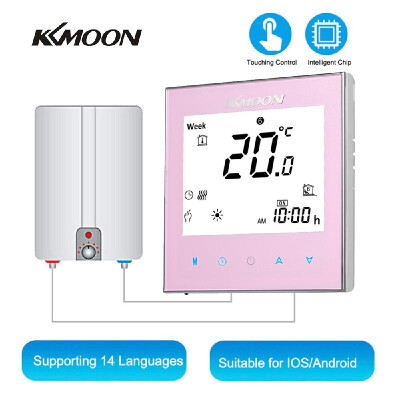 

KKmoon Digital WaterGas Boiler Heating Thermostat with WiFi Connection & Voice Control Energy Saving AC 95-240V 5A Touchscreen LC