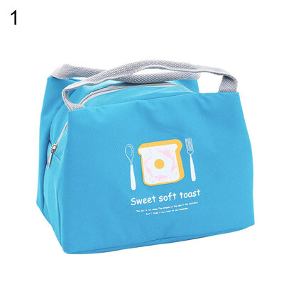 

Ice Cream Bread Printed Thermal Insulated Office Picnic Bento Lunch Tote Bag
