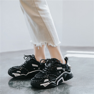 

Thick sole personality old shoes female autumn new fashion trend light running shoes wild casua