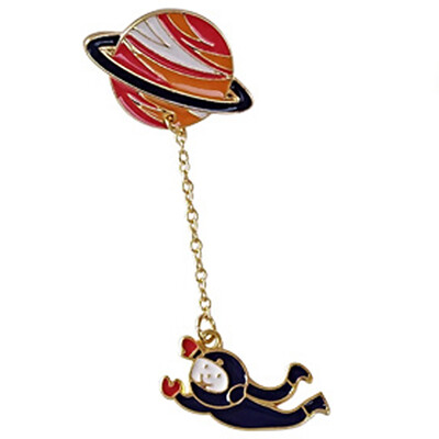 

New Planet Enamel Lapel Collar Pin Corsage Brooch Fashion Jewelry