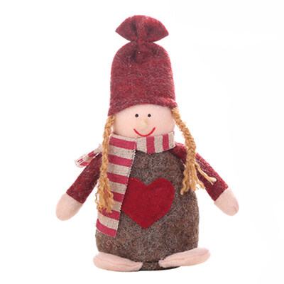 

Christmas Cute Girl Doll Plush Toy Hanging Pendant Tree Party Window Ornament