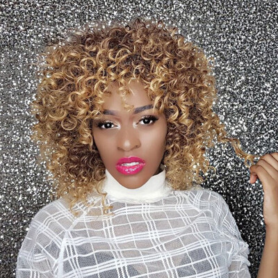 

〖Follure〗Brown Women Natural Sexy Short Wavy Curly Synthetic Wig Fsahion Parting Wigs