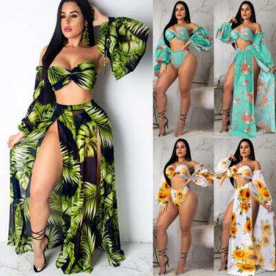 

Women Bikini Cover Up Swimwear Beach Maxi Wrap Kaftan Skirt Sarong Bikini Set