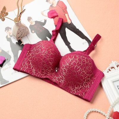 

New Sexy Women Bra Large Cup Size 34 Cup Mesh Rhinestone Padded Underwire Five Hook-And-Eye Push Up