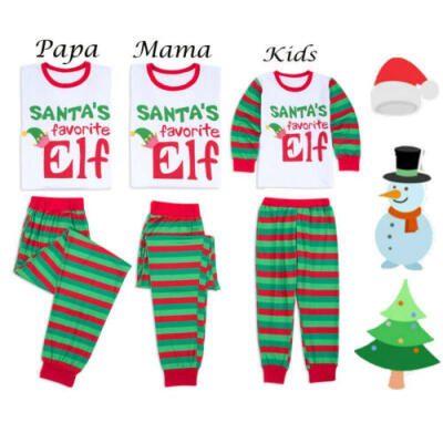 

Family Matching Women Kid Elf Christmas Pyjamas Xmas Nightwear Pajamas Set -3XL