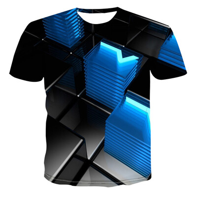 

Fashion Mens 3D Pattern T-shirt Tops Casual Round Neck Short Sleeve Summer Tee