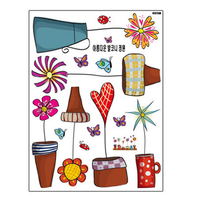 

Creative Pastoral Potted Window Stickers Bedroom Stickers Removable