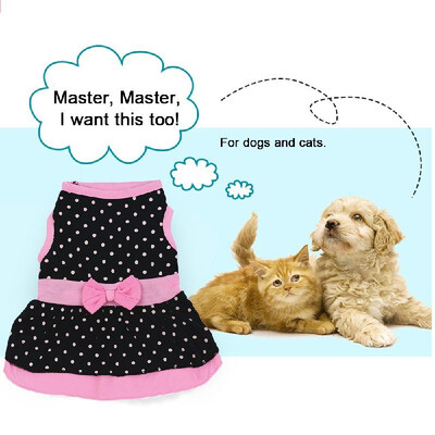 

Dog Dress Dog Clothes Pet Summer Clothes Pet Princess Skirt with bowknot for Small Puppy Dogs Cats
