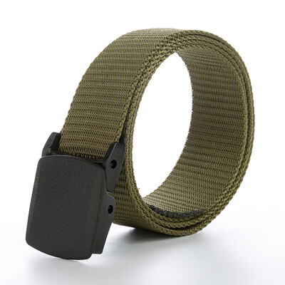 

New Unisex belt Quality Automatic Buckle Men belt Solid Color Weaving Nylon Wear resistant Multifunction Women belt 110-130cm