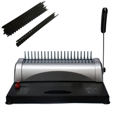 

Ktaxon Manual Comb Binding Machine with 200pcs of Starter Combs Set 450 Sheets 21 Holes for Office Scrapbook