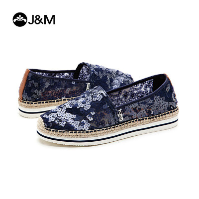 

JO&MARIO flat bottom fashion hemp set foot comfortable breathable canvas casual shoes 51287W12704