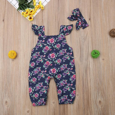 

New Newborn Infant cBaby Girl Floral Romper Bodysuit Clothes Outfits Sets