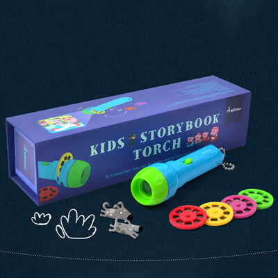 

Siaonvr Baby Sleep Story Projection Lamp Flashlight Childrens Story Toy Light