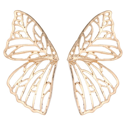 

Fashion Statement Vintage Metal Geometric Trapezoid Earrings Personality Butterfly Wings Women Pineapple Summer Earrings