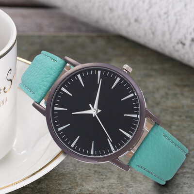 

Fashion Gold Faux Leather Band Relogio feminino Business Quartz WristWatches Men Women Watch Female clock Saat erkekler 2018 &Ff