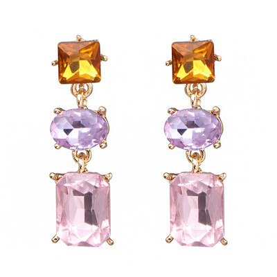 

2019 za Natural Stone Beads Drop Earrings For Women Vintage Crystal Bird Pendant Dangle Earrings Statement Jewelry