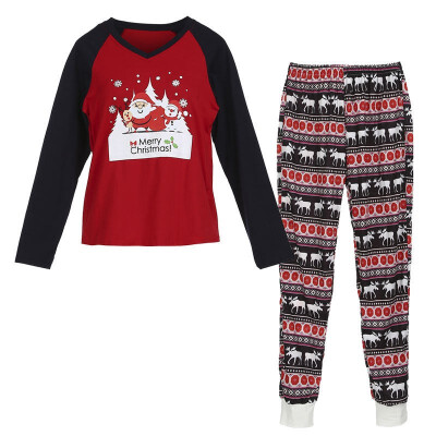 

Family Matching Christmas Santa Claus Pajamas Set Women Kid Sleepwear Nightwear