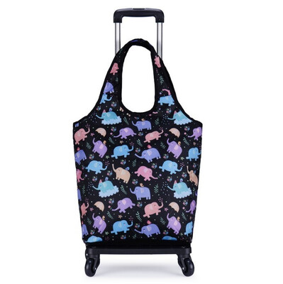 

4 Wheels Large Capacity Waterproof Roller Trolley Bags Folding Shopping Cart Carritos Para La Compra Reusable Travel school Bag