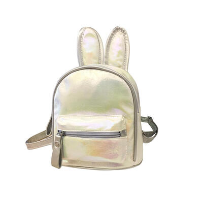 

Cute Girls Laser Rabbit Ear Backpacks Women School Bags Gradient Knapsack