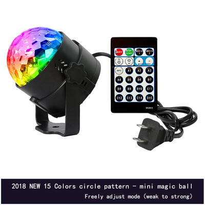 

Gobestart Party Lights Muliti Color Changes Sound Actived Auto RGB Mini Rotating Magic