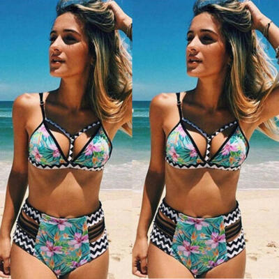 

Sexy Women Push-up Padded Bra Bandage Flower Bikini Set Swimsuit Swimwear Bathes