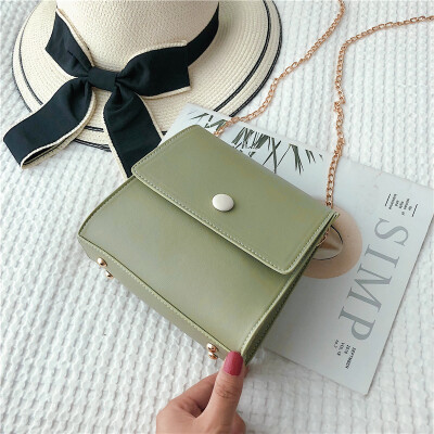 

2019 new wave Korean version of the simple temperament chain small square bag female fresh fashion casual wild shoulder Messenger bag