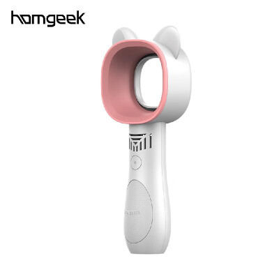 

Homgeek Bladeless Fan Portable Fan Hand-Held Fan Cute Appearance 3 Speed Adjustable USB Rechargeable Fan