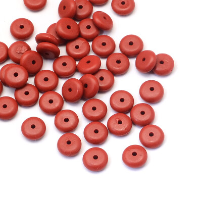 

Rondelle Cinnabar Beads FireBrick 10x3mm Hole 12mm