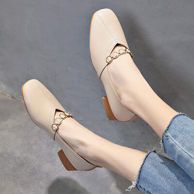

Shoe women 2019 spring new Joker Korean student bean shoes net red documentary shoes women grandma shoes