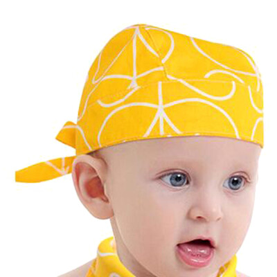 

Baby Boy Girl Summer Thin Pirate Hat Toddler Cap Cotton Triangle Saliva Towel